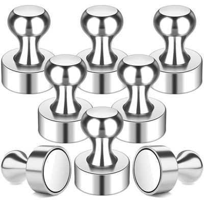 8 Stück Silber Whiteboard Magnete Neodym Extra Stark Kühlschrank Magnetklein