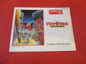 Disney's Chip 'N Dale Rescue Rangers Nintendo NES Instruction Manual Booklet #W