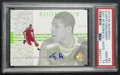 GIANNIS ANTETOKOUNMPO PSA 10 2013-14 SP ПОДЛИННЫЙ #91 ДЕБЮТАНТ FX AUTO 7111 - Изображение 1 из 2