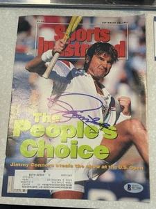 Revista deportiva autografiada por Jimmy Connors con certificado de autenticidad BAS - Tenis - Imagen 1 de 4