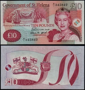 SAINT ELENA 10 STERLINE (P12a) 2004 QEII UNC - Foto 1 di 1