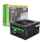 JUSTOP Black 500W ATX PC Power Supply PSU 12CM Quiet Fan 8-PIn 12V 3x SATA