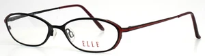 ELLE EL18573 BK Black Womens Oval Full Rim Eyeglasses 49-16-135 B:26 - Picture 1 of 15