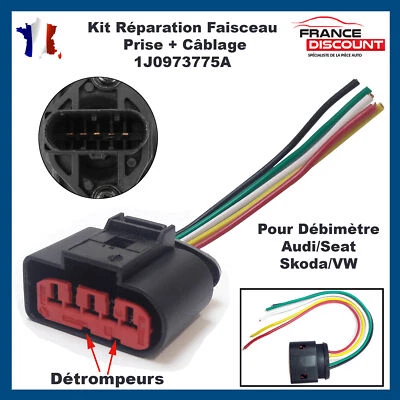 Sensor de flujo de aire de masa conector de 5 pines cable de enchufe para VAG VW Audi Seat Skoda - Imagen 1 de 4