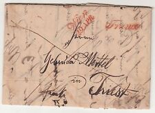 Austria Vorphila List Wiedeń do Triestu Włochy 1844 Znaczek ! (A1607