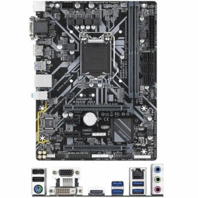 Gigabyte B360M HD3 Motherboard Intel B360 2*DDR4 LGA1151 1×M.2 Micro ATX VGA DVI - Image 1 of 4