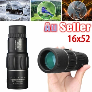 16x52 HD Day & Night Vision Optical Monocular Dual Focus Zoom Hunting Telescope - Picture 1 of 12