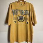 Vintage West Virginia T-shirt Size Large Yellow Mountaineers Nice!