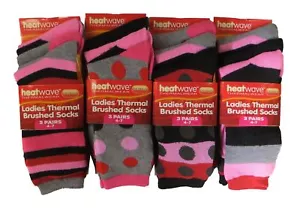 Heatwave 12 Paar Damen Design Thermosocken, warme Winterstiefelsocken, 4-7 - Bild 1 von 11