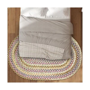 Rhody Rug Country Jewel CJ55 Champagne 4' x 6' Oval - Braided Area Rug, Home ... - Picture 1 of 7