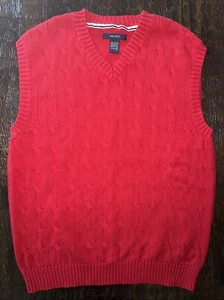 Sweater Vest Nautica Red Size Large 14-16 Boy’s Youth - Picture 1 of 3
