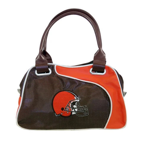 Cleveland Browns Women Per-fect Bowler Bag Purse by Little Earth NFL Authentic Cover