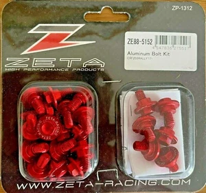 NEW HONDA CRF 250 RALLY 2018-2021 ZETA RED ALUMINUM PLASTIC BOLT KIT - Picture 1 of 1