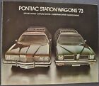 1973 Pontiac Safari Station Wagon Brochure Catalina Lemans Laurentian Canadian