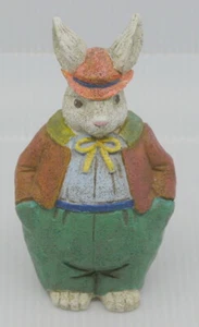 RUSS OLDE WORLD HERITAGE BUNNY RABBIT w CLOTHING FIGURINE, EASTER DECOR, RESIN - Picture 1 of 5
