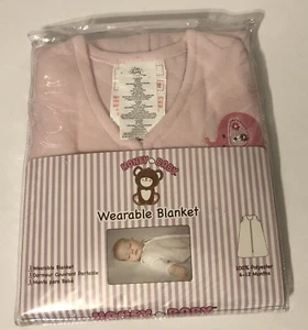 Coperta rosa indossabile per bambini taglia Med 6-12 mesi 14-22 libbre piccola biancheria da letto elefante - Foto 1 di 9