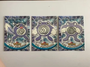 Poliwag #60 Poliwhirl #61 Poliwrath #62 Topps Pokémon Vintage Lot Cards 1999  - Picture 1 of 7