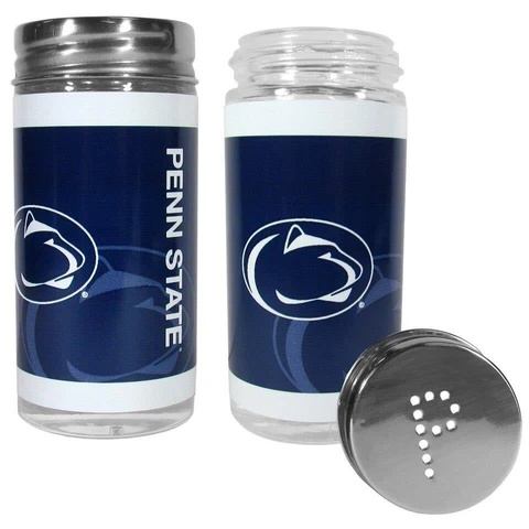 Penn State Nittany Lions Glass Salt and Pepper Shakers [NEW] Tailgate Kitchen Cover