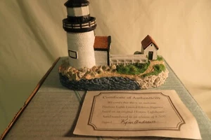 1995 HARBOUR LIGHTS LIGHTHOUSE BRANT POINT #162 MASSCHUSETTS 2925/9500 COA & BOX - Picture 1 of 7