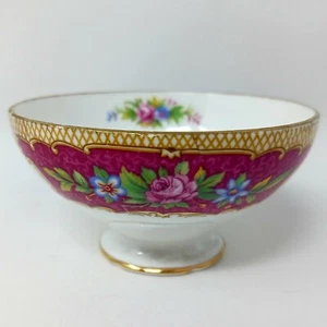 Foley Tudor 1950s EB 1850 Mid Century Sugar Bowl Post War Footed Pedestal Pink - Picture 1 of 7