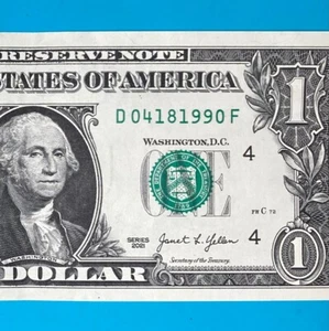 April 18, 1990 (D 04181990 F) $1 One Dollar Bill BIRTHDAY - Picture 1 of 4