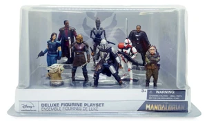 Disney Store The Mandalorian Deluxe 9 Figurine Playset 9 Figures Star Wars - Picture 1 of 2