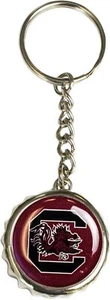 South Carolina Gamecocks Bottle Cap Metal Keychain with Bottle Opener - Picture 1 of 1