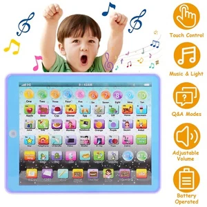 Baby Tablet Educational Toys Kids Toy For 2-8 Year Old Toddler Learning English - Picture 1 of 14