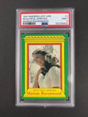 1981 Topps Raiders of the Lost Ark #3 PSA 9 Marion Ravenwood POP 10 none higher - Image 1 of 2