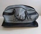 Vintage Lynx Sports Navy Leather Duffel Weekend Bag AC