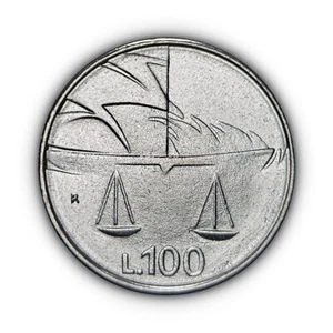 SAN MARINO. 1990, 100 Lire - 1600 Years of History, Justice, Scales RARE 1 - Picture 1 of 3