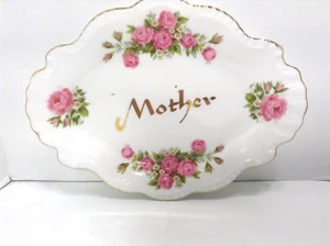 VTG=ENESCO=CANDY/TRINKET DISH=COUNTRY GARDEN=HAS "MOTHER" GOLD TRIM=BONE CHINA - Picture 1 of 4