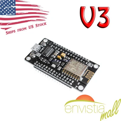 NodeMcu LUA ESP8266 ESP-12 CH340G LoLin V3 WiFi IoT Development Board Module US - Image 1 of 4