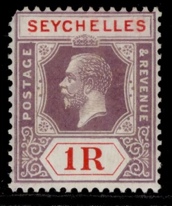 SEYCHELLES GV SG119, 1r dull purple & red, LH MINT. Cat £28. DIE I - Picture 1 of 1