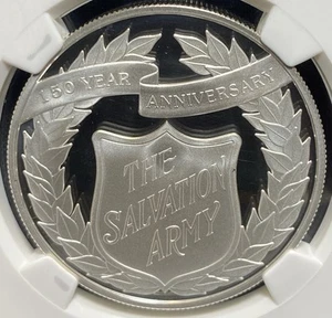 NGC PF70 Salvation Army 2015 Alderney 150th Anniversary Great Britain 999 Silver - Picture 1 of 7