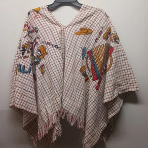 Vintage Telsa Blanket Poncho  One Size MANIZALES CALi   ES  CALi - Picture 1 of 3