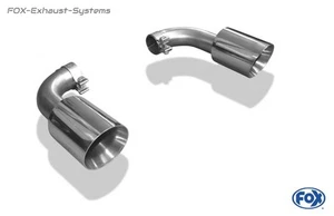 Edelstahl Duplex Endrohrsatz VW Touareg 7P 3.0l TDI je 125mm doppelwandig - Picture 1 of 4