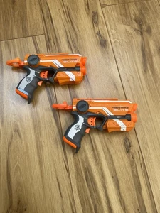 2x Nerf N Strike Elite Fire Strike Soft Dart Blaster Pistole + Holster Kinder spielen sehr guter Zustand - Bild 1 von 4
