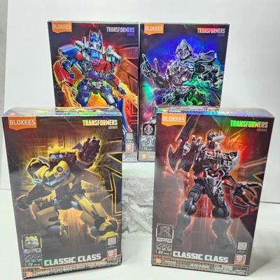 4 Blokees Transformers Classic Class Megatron Scourge Optimus Prime & BumbleBee - Image 1 of 4