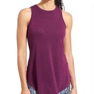 Camiseta sin mangas Athleta Breezy rosa frambuesa púrpura sin mangas calce suelto talla mediana Foto 1 de 4