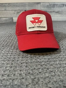 Massey Ferguson Mesh Trucker Farmer Tractor Logo Hat, Red - Picture 1 of 2