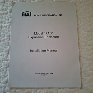 HAI HOME AUTOMATION MODEL 17A00 EXPANSION ENCLOSURE INSTALLATION MANUAL Guide - Picture 1 of 7