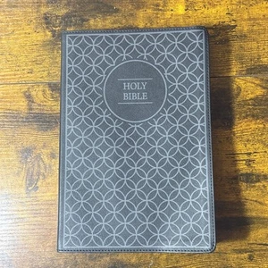 NIV Value Thinline Holy Bible (Large Print, Charcoal/Black, Leathersoft) 2011 - Picture 1 of 9