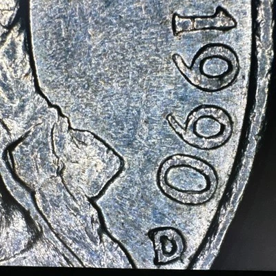 ERROR - 1990 D JEFFERSON NICKEL - Image 1 of 4