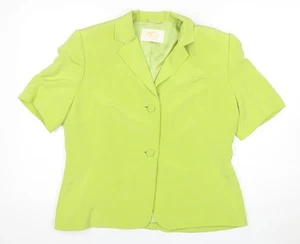 Country Casuals Women Green Silk Blazer Size 16 - Picture 1 of 12