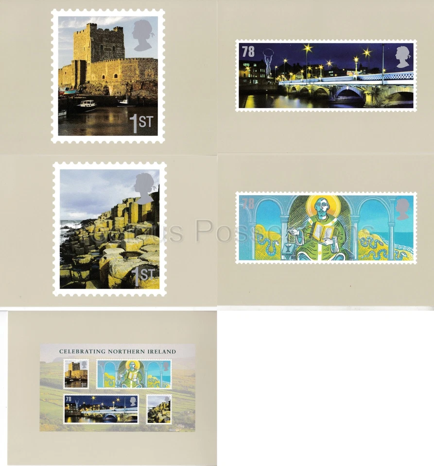 GB TARJETAS PHQ USADAS TRASERAS FDI 2008 Nº CGB3 CELEBRANDO IRLANDA DEL NORTE Foto 1 de 2