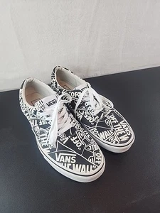 Vans Doheny Black & White OFF THE WALL Logo Print Skateschuhe Herren Größe 10,5 - Bild 1 von 5