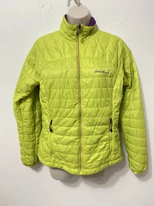 Eddie Bauer Damen S First Ascent Neon Chartreuse/Magenta Wende Puffer Mantel - Bild 1 von 9