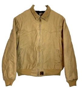 Vintage Carhartt J14 WET Quilt Lined Santa Fe Jacket XL Wheat Workwear - Picture 1 of 10