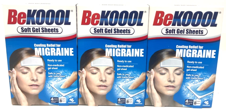 Be Koool Migraine Soft GEL Sheets for Adults 4 Each Kc1